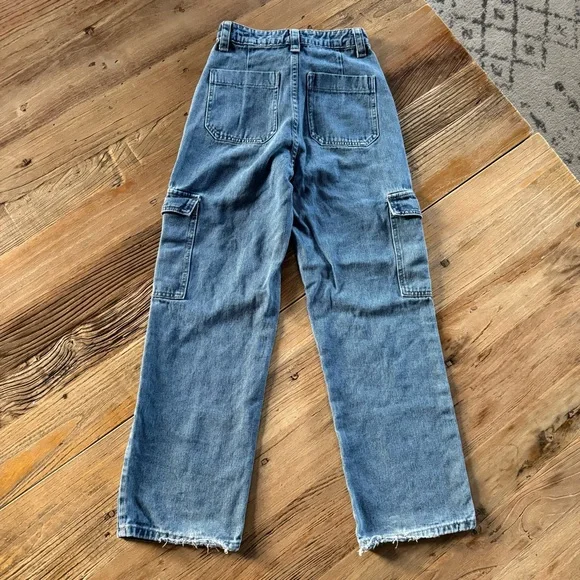 Women’s Blue Cargo Pants - Picture 5 of 6